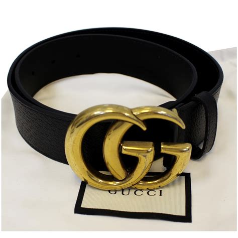 Gucci Belt With Double G Buckle Black .